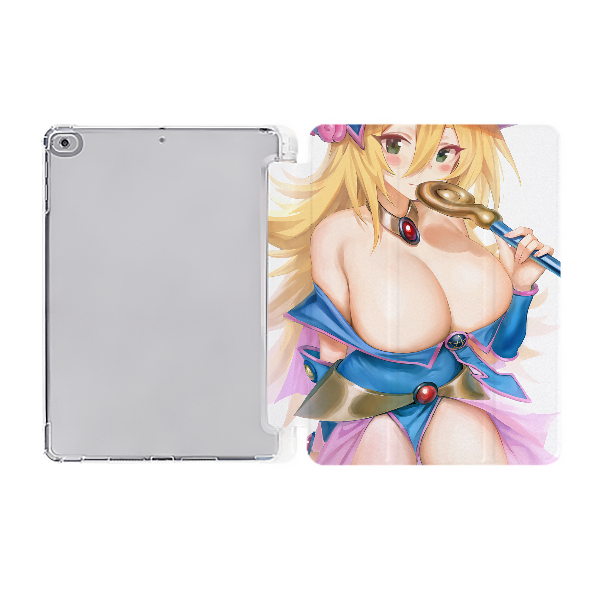 （画像用） 遊☆戯☆王 Yu-Gi-Oh! IPad ケース ペン収納付き 三つ折りスタンド PUレザー×シリコン 対応機種9.5/10.5/10.9インチ